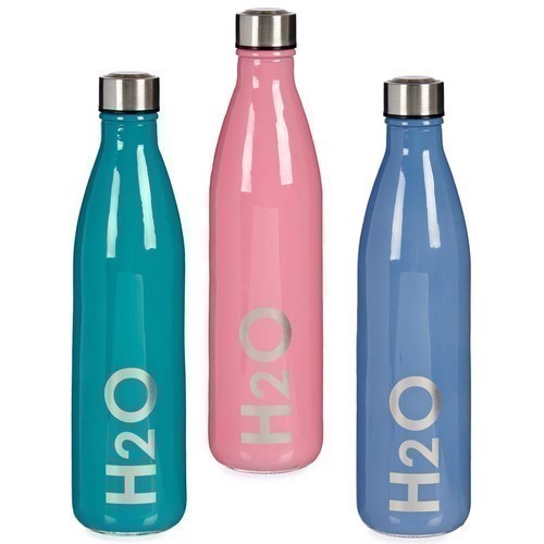 BOTELLA VIVALTO H2O 1L VIDRIO COLORES SURTIDOS